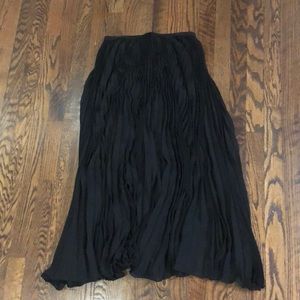 Black DKNY midi skirt